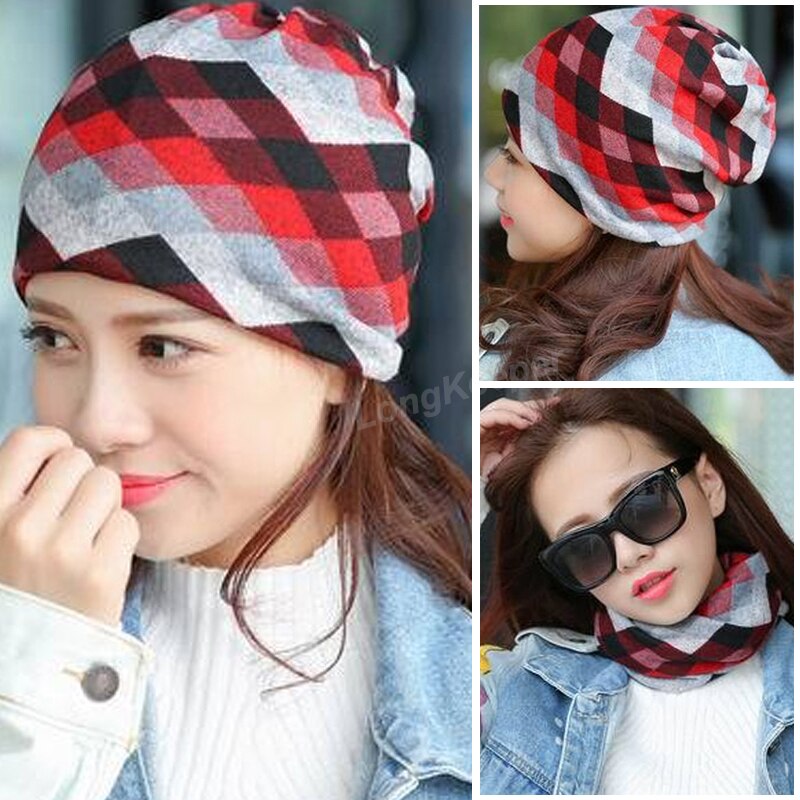 Long Keeper Women Knit Warm Hat Scarf Three Used Woman Flora Cap Beanie Skullies For Girl Autumn Caps Bonnet