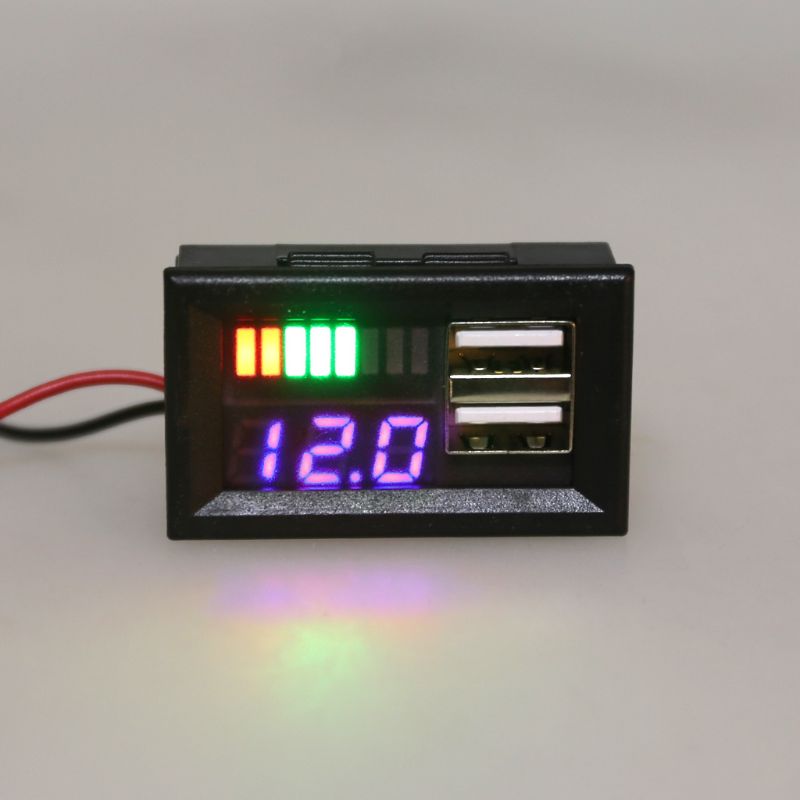 Voltmètre à affichage numérique LED pour voiture, moto, panneau