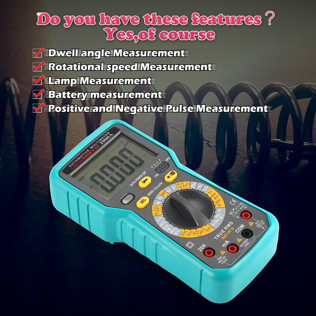 Engine Multimeter 2900A Digital Automotive Car Engine Multimeter 600... – Grandado