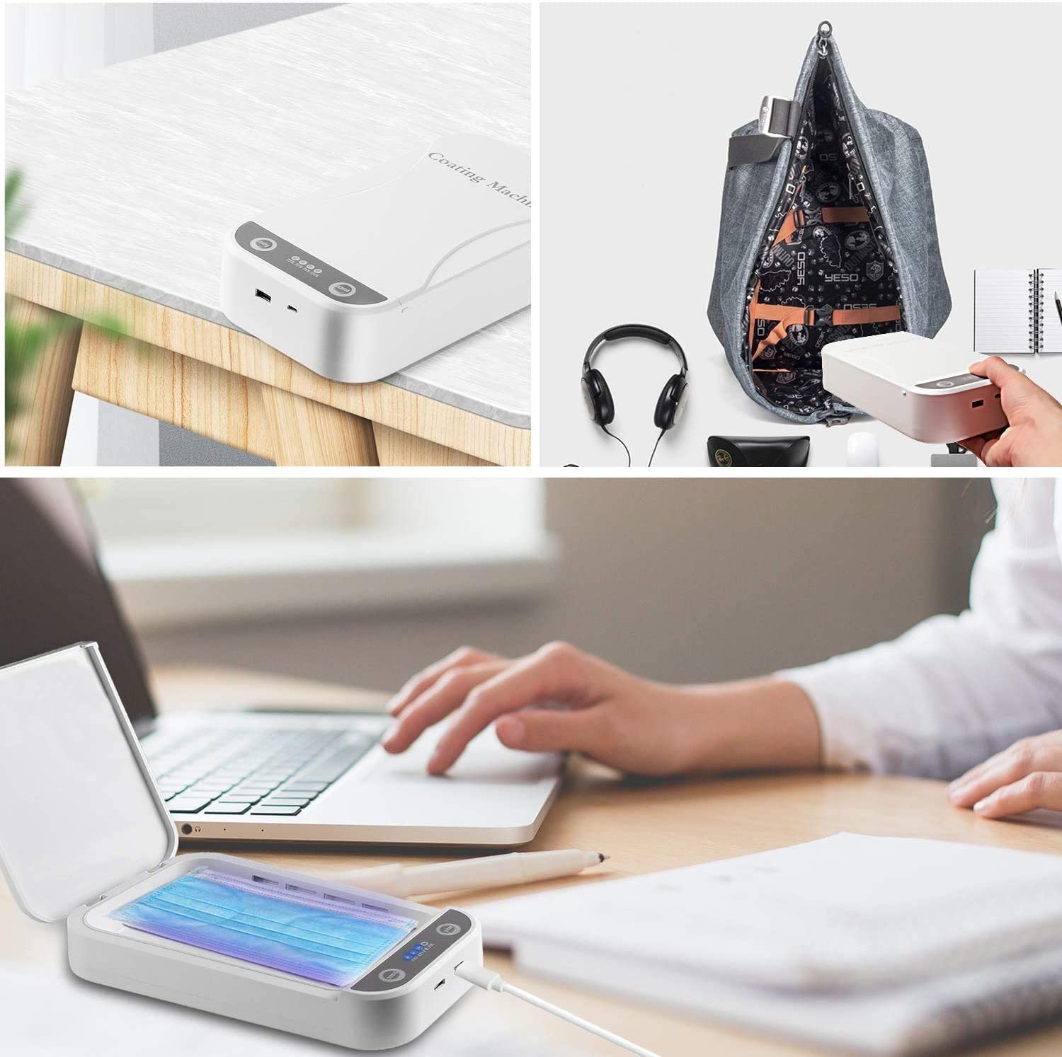 UV Cell Phone Sanitizer UV Portable Sterilizer Aromatherapy Disinfector Phone Sanitizer Box Phone Cleaning Sanitizing Machine