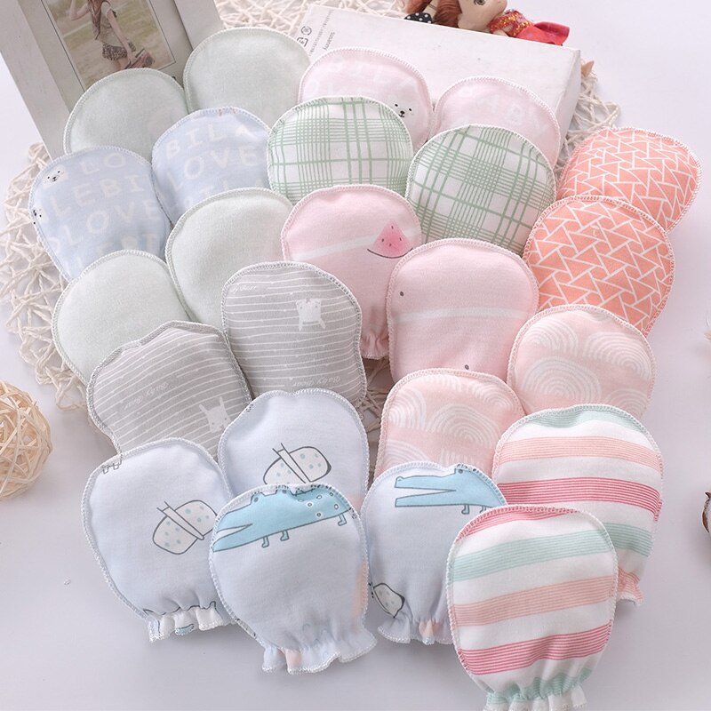 100% bébé moufles gant infantile accessoires coton bébé anti-rayures gants -né gants Protection visage