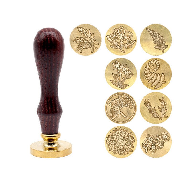 First Sealing Wax Stamp with Flower, 25mm Brass Alphabet First Sealing Wax Stamp with Flower, 25mm Brass Alphabet