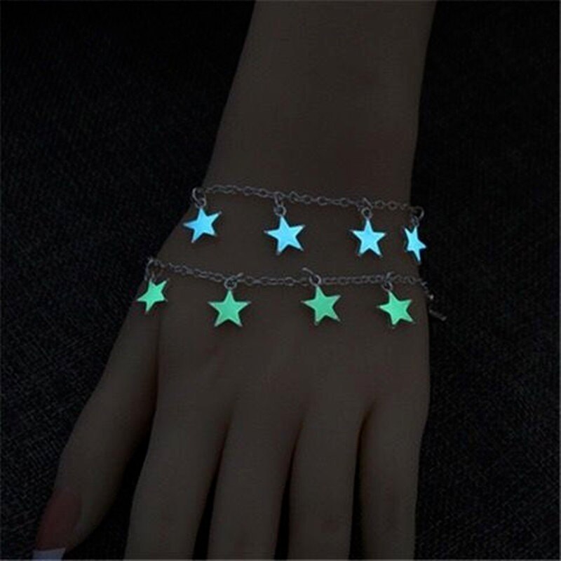 2022 Enkelbanden Voor Vrouwen Little Star Hart Bloem Glow In The Dark Enkelband Op Been Voet Zomer Strand sieraden
