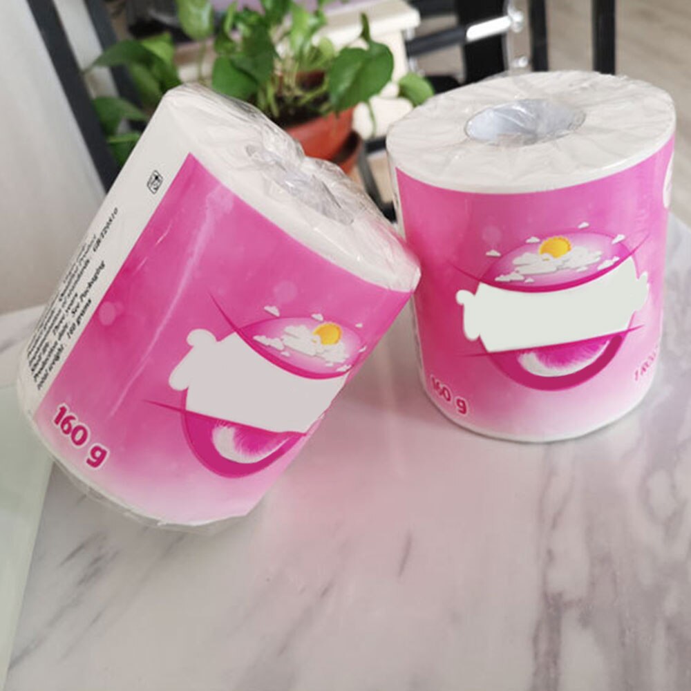 6 Rolls Toilet Paper 4-layer Core Roll Paper Bathroom Tissue Towel Household Strong Water Absorption Toilet Paper