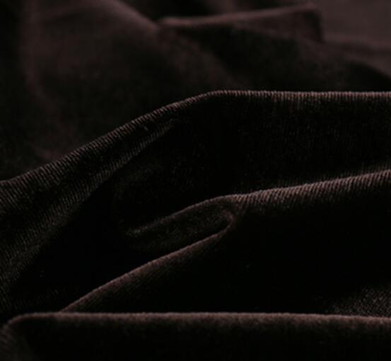 Tissus soyeux en velours doux de 50x150cm, pour vêtements de luxe, rideau Textile de maison: 9 brown