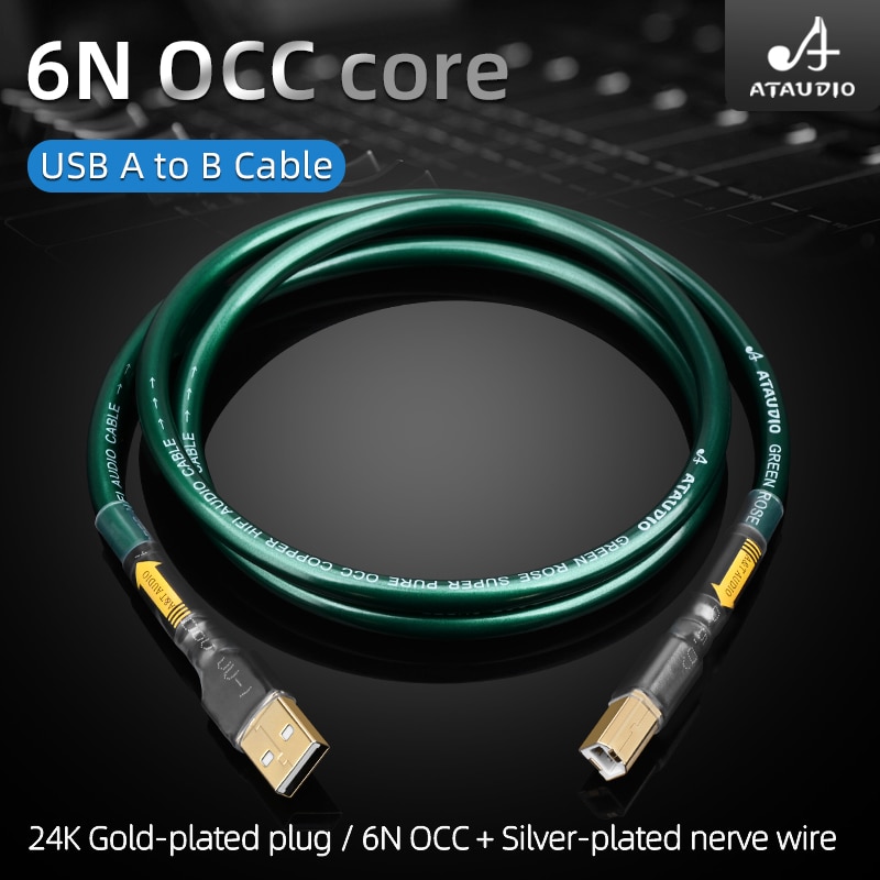 Posrebrzany kabel USB Hifi wysokiej jakości kabel 6N OCC A-B C-B typ DAC dekodujący kabel do transmisji danych kabel USB