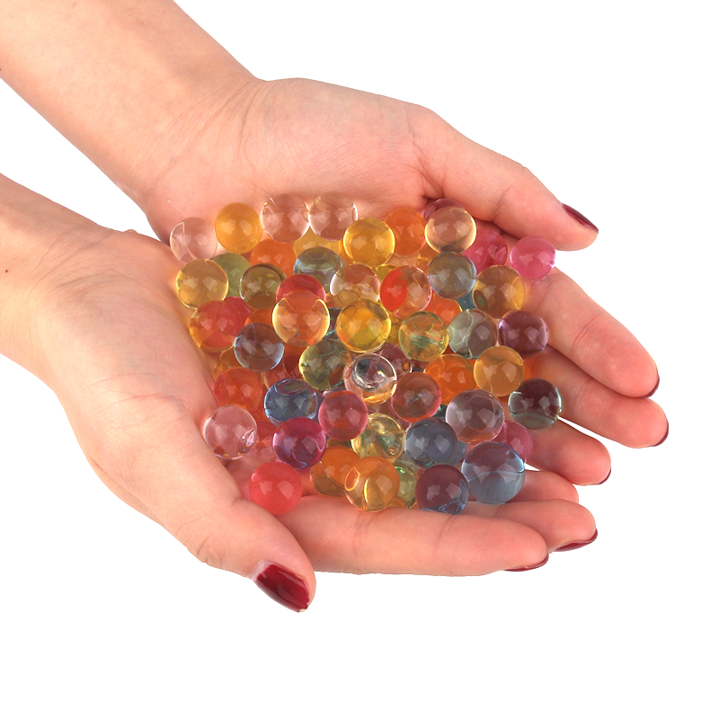 500pcs 11-13mm Pearl Shaped Polymer Crystal Soil Water Beads Mud Grow Magic Jelly Gel for Potted Plants Decoration