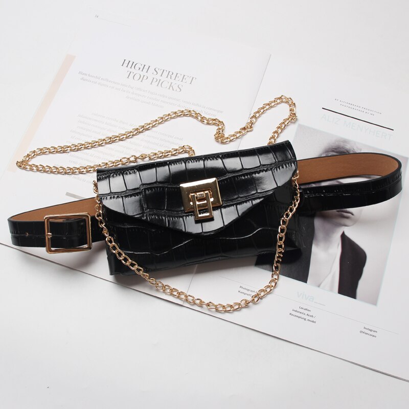 Wit Zwart Mini Telefoon Flap Bag Crossbody Messenger Bag Vrouwen Faux Leather Taille Riem Portemonnee Tas Mode Vrouwelijke Handtas Handtas
