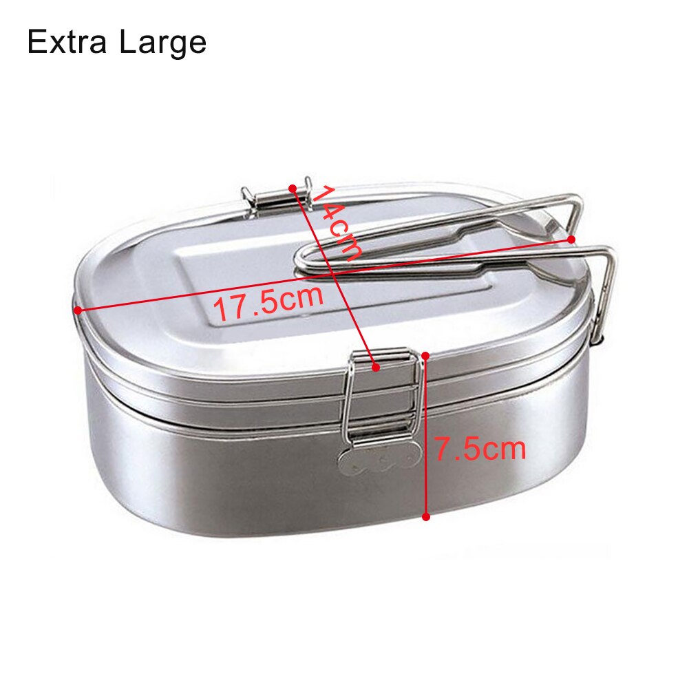 Lunch Box Medium/Large/Extra Large Stainless Steel Silicone Seal Ring Leakproof Bento Box Snacks Containers