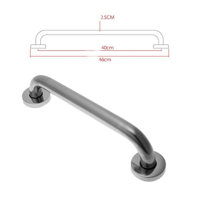 Stainless Steel Bathroom Bathtub Handrail Safety Grab Bar Bathroom Handle Armrest Anti Slip for Glass Door Bathroom Elder 30cm