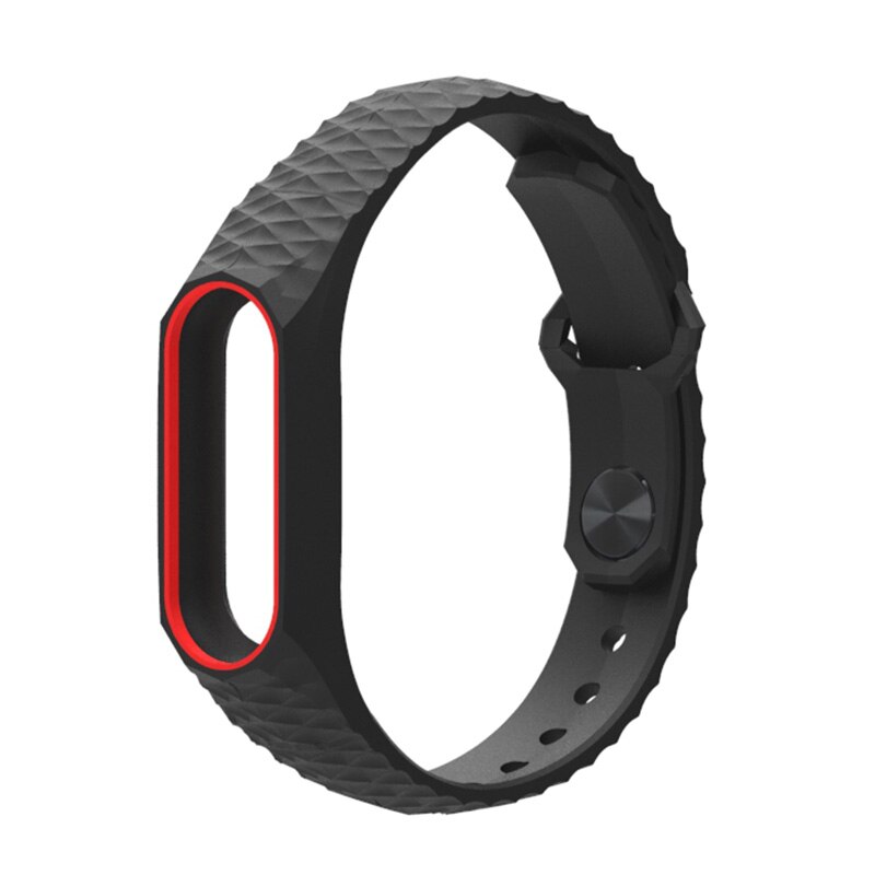 Mi Arbeitsplätze mi Band 2 Gurt für Xiao mi mi Band 2 Gurt Polarlicht Silikon Handgelenk Gurt für mi Band 2 Armbinde Ersatz Armbänder: Schwarz und rot