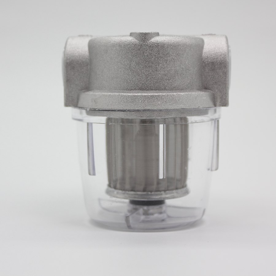 York oliefilter voor oliebrander, transparant, pc-cup , 1/4 " 3/8 ", klein dieselbrandstoffilter voor boiler , 25l/ uur: Rood