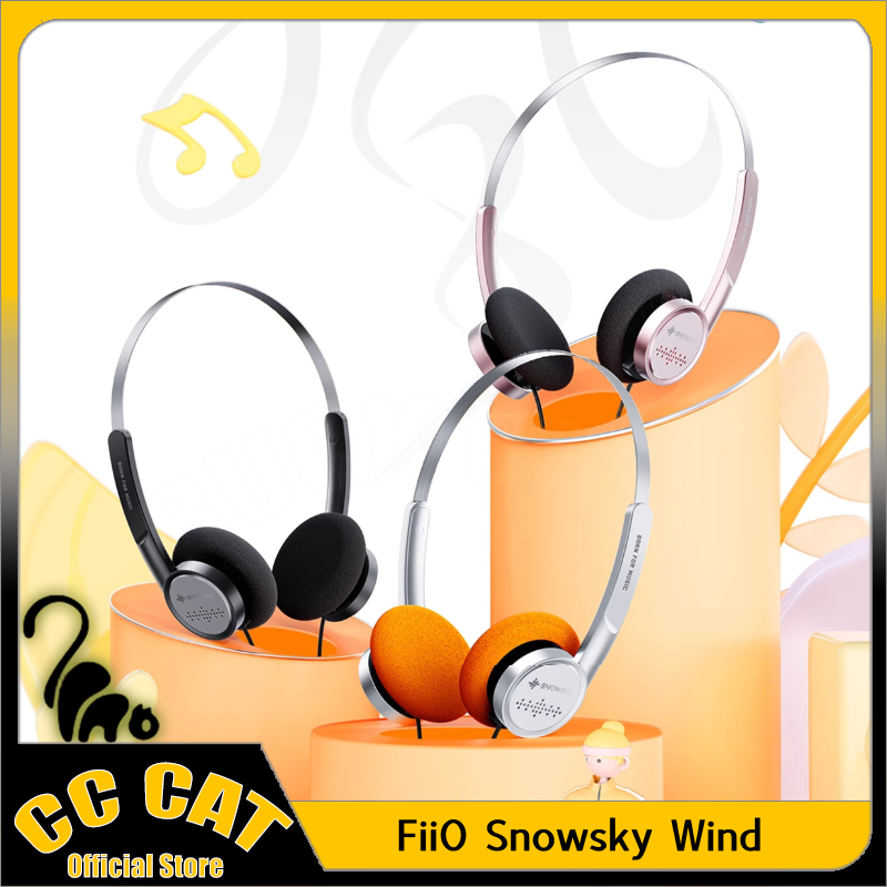 FiiO Snowsky Wind-auriculares Retro con cable, auriculares HIFI semiabiertos, ligeros, personalizados, portátiles, dinámicos, montados en la cabeza,
