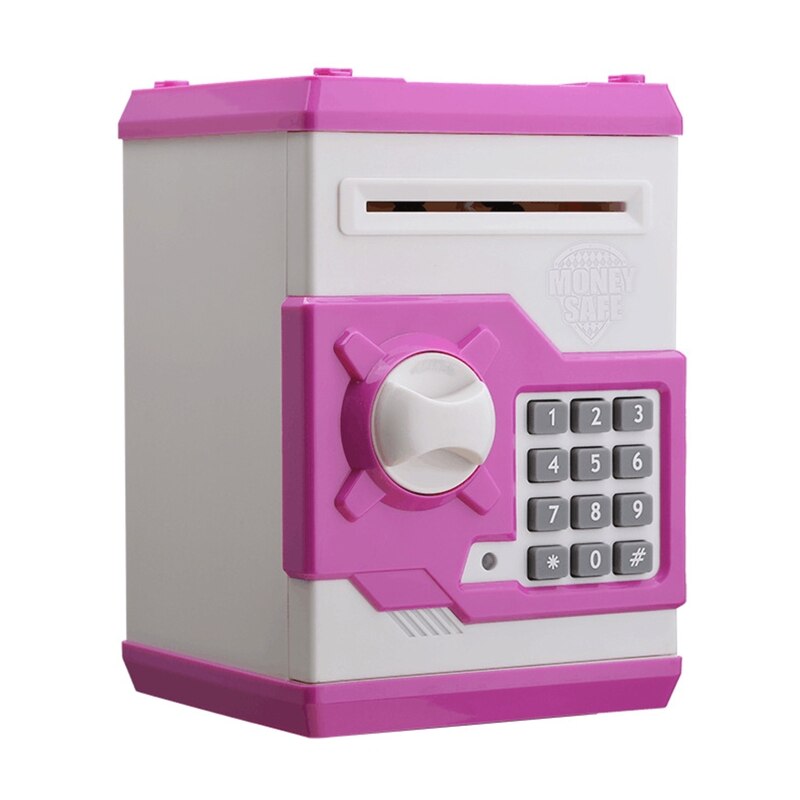Elektronische Sparschwein ATM Passwort Geld Box Bargeld Münze Saving Sichere Auto Scroll B2QD: Purple