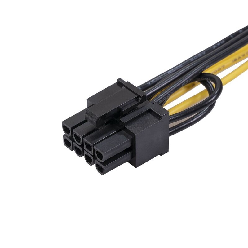 6-Pin to 8-Pin(6 + 2 ) Video Card Power Cable Extension Cable Slide Rail Power Supply Adapter