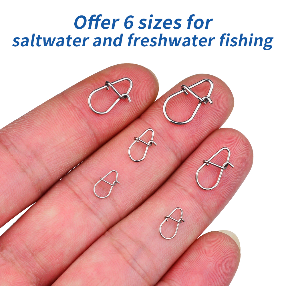 PROBEROS-Pin de acero inoxidable en forma de calabaza, alfiler de mejora de señuelo, Conector de anzuelo de cebo, accesorios de pesca, , 30 unidades por lote