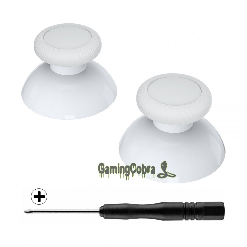 EXtremeRate Weiß Ersatz 3D Joystick Thumbsticks Analog Daumen-Stöcke mit Kreuzschlitz-schraubendreher für NS Schalter Profi Regler: Ursprünglich Titel