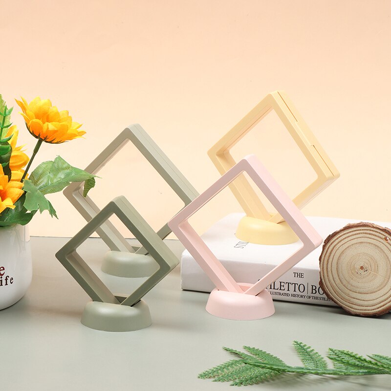 Cadre photo flottant 3D, boîte d&#39;ombre, présentoir de bijoux, support de bague et pendentif, protéger les bijoux, étui de présentation en pierre