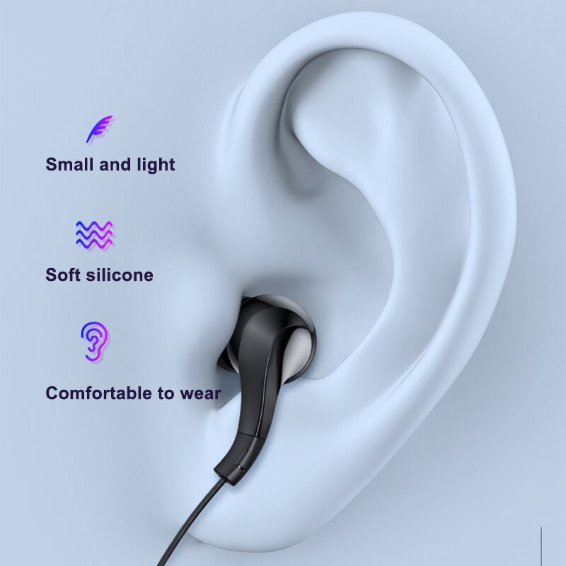 Hoco 3.5mm super bass oordopjes met draad, hoofdtelefoon voor iphone, samsung, xiaomi, oordopjes met microfoon, draagbare gamingheadset met intrekbare microfoon