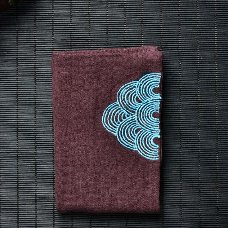 2 st 28 x 19cm enkla broderade kökshanddukar teservetter kökshandduk traditionell kinesisk stil liten storlek: Kaffedesign 3