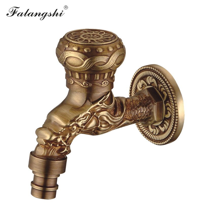Antiken Geschnitzten Bibcock Durcheinander Wasserhahn Dekorative draussen Garten Wasserhähne für Waschmaschine Luxus Wc Mopp Wasserhahn WB8503: Modell 8