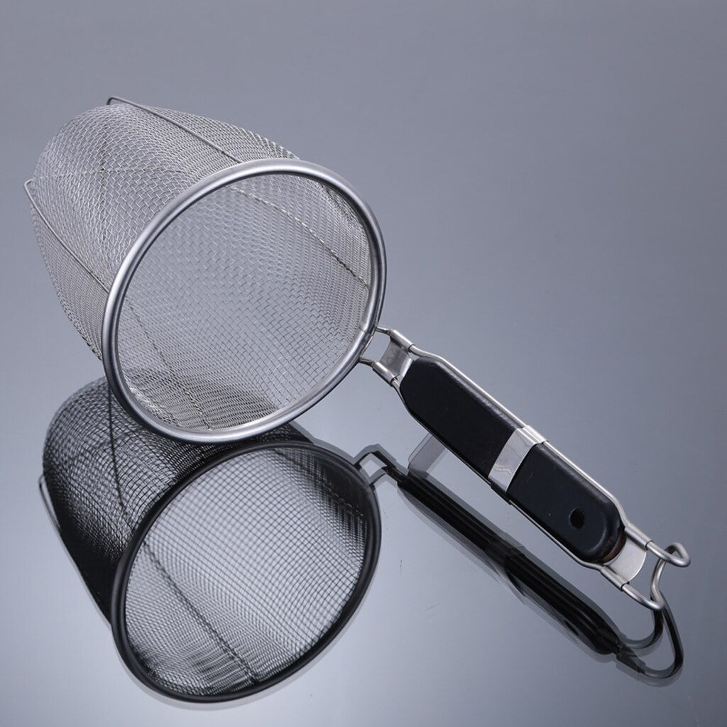 Vergiet Pollepel Pasta Soep Pot Roestvrij Staal Bbq Grill Koken Tool Voor Frituren, Spaghetti, noodle Vet Olie Vet