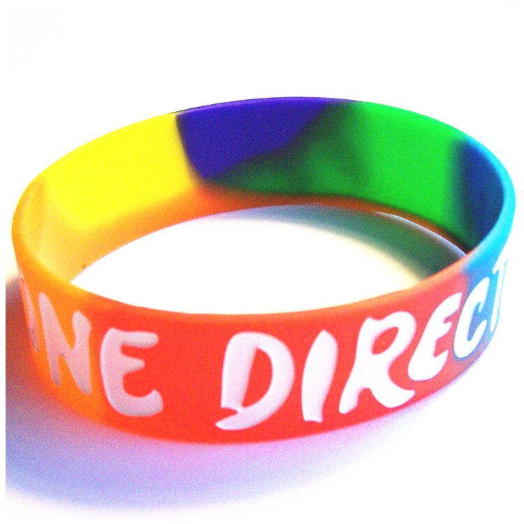 1pc one direction music band 1D silicone rubber bracelet wristband