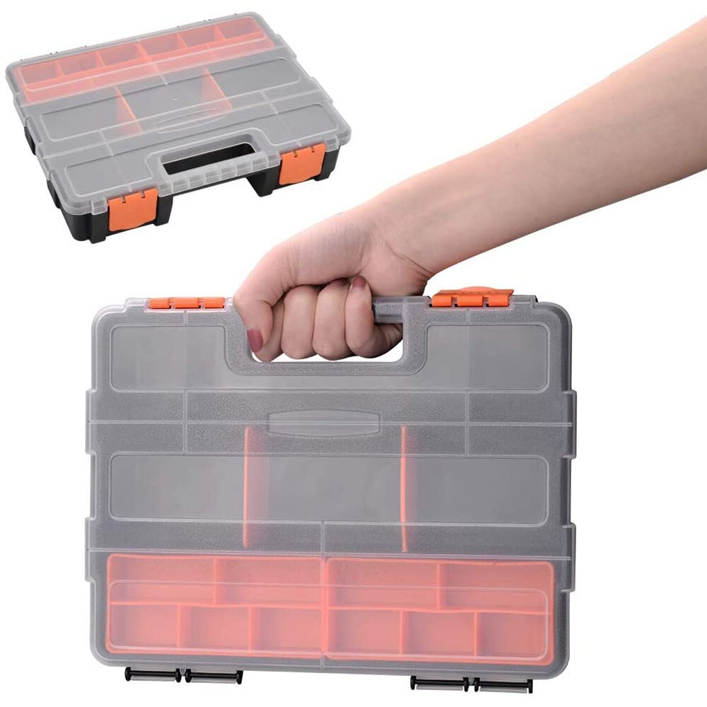 4Pc/set Tool Case Components box Plastic Parts Combined Transparent Screw Containers Storage Case Hardware accessories tool box