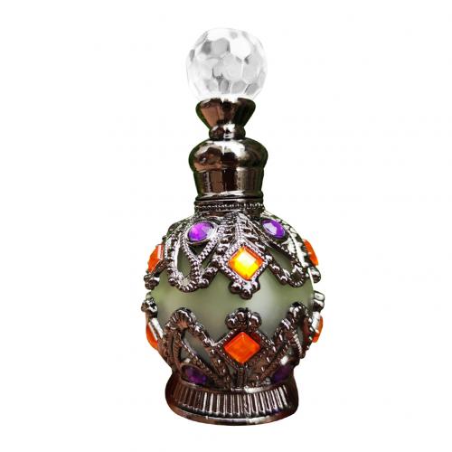 15ml vintage stil dubai aromaterapi eterisk olja parfym lagring tom flaskbehållare: Svart