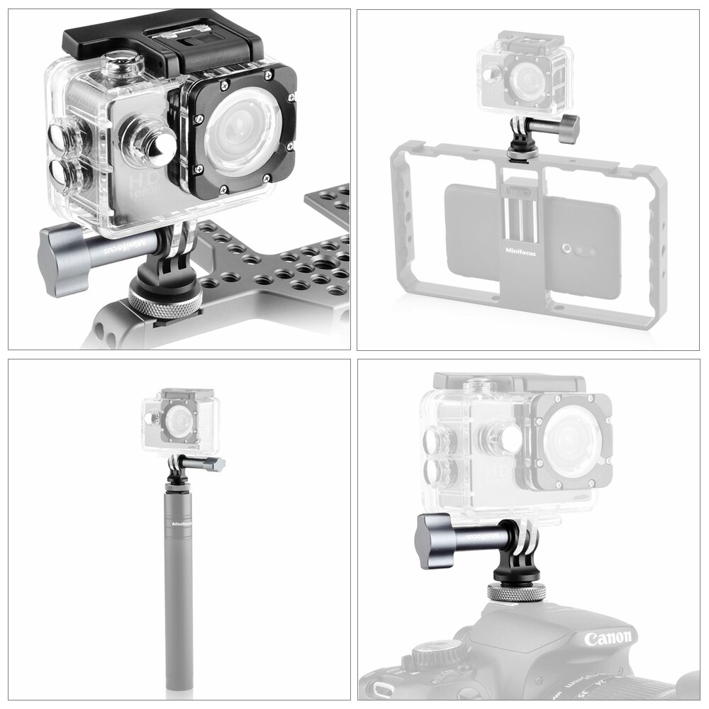 Adaptateur de montage de chaussures chaudes trépied vis à caméra d'action pour GoPro Hero 9 8 7 6 5 4 OSMO montage sur DSLR caméra téléphone Cage chaussure froide