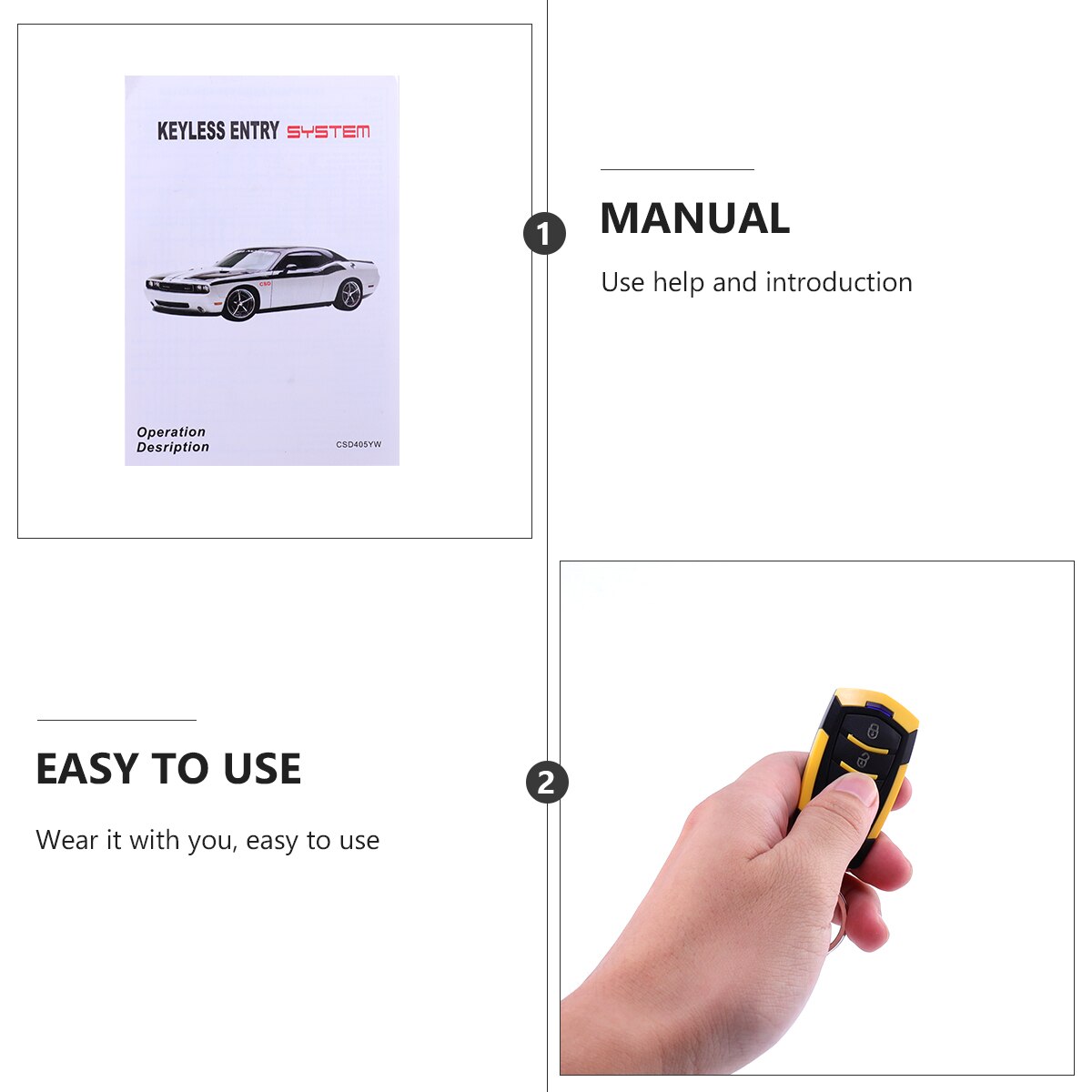 1 Set Car Alarm System Useful Practical Car Tool Anti Theft Device For Auto Automobile Car Security Alarm Keyless Entry System