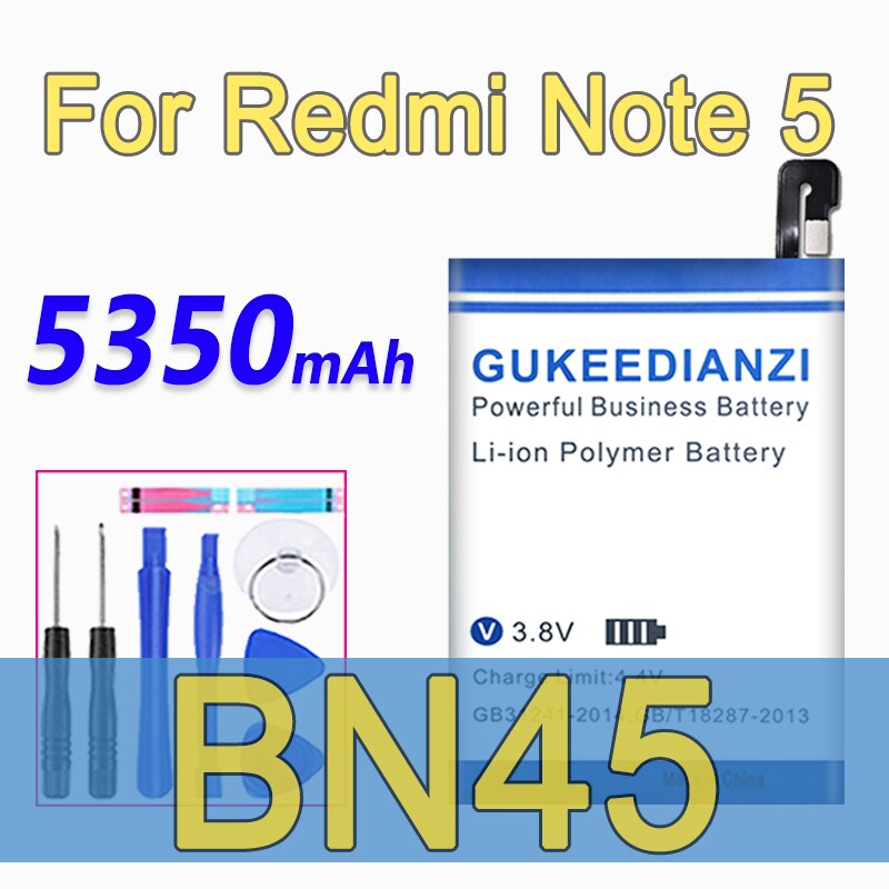 Batería Para Xiaomi Redmi nota 2 3 4 4X 5 5A 6 7 Pro modelo BM42 BM45 BM46 BN31 BN41 BN43 BN45 BN48 BN4A BM 46 millones 31 41 43 45 48: BN45-Redmi Note5