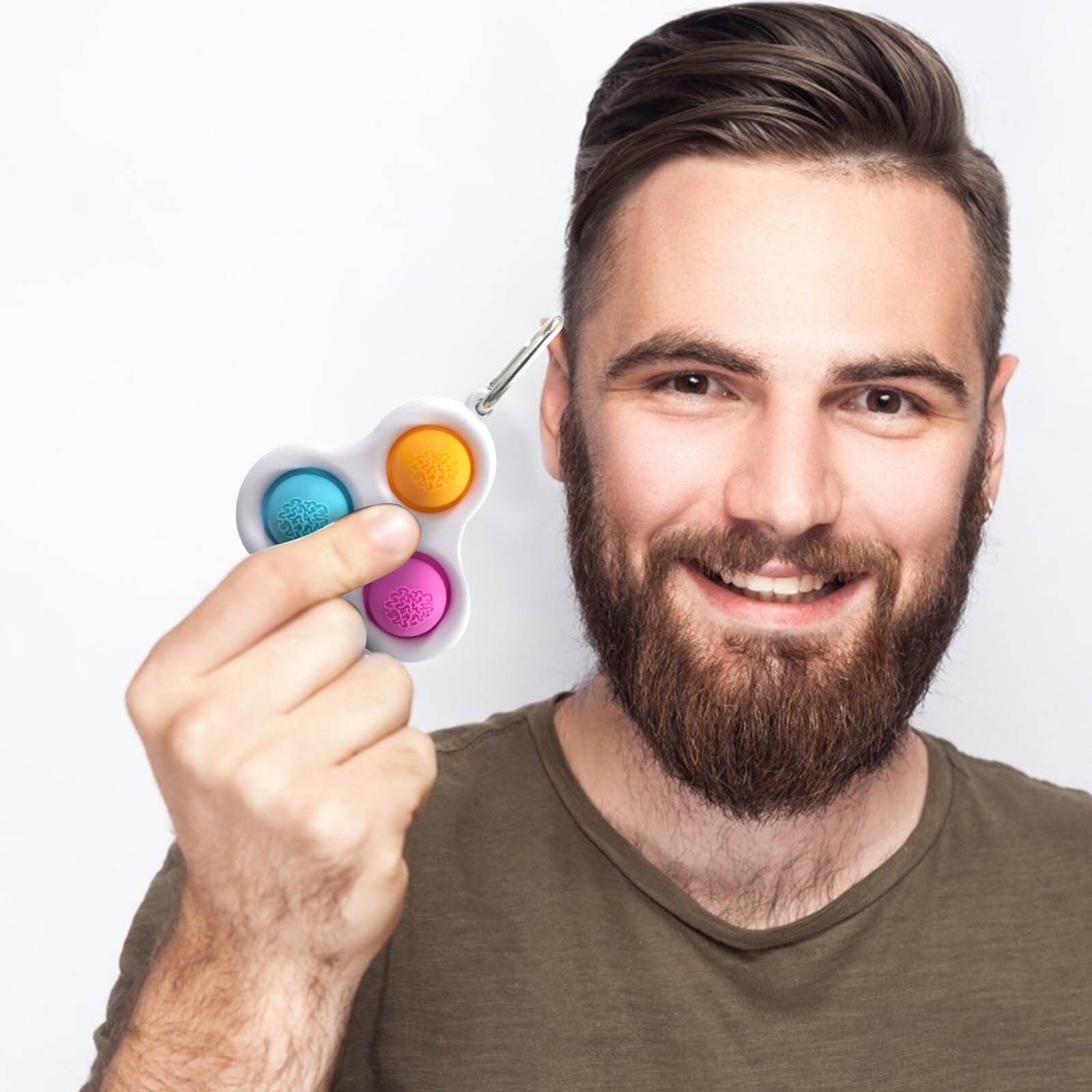 Simple Dimple Fidget Toy Small Pressure Reliever Fidget Toys Board Controller Kawaii Keychain Toy Push Bubble Sensory Toy D03