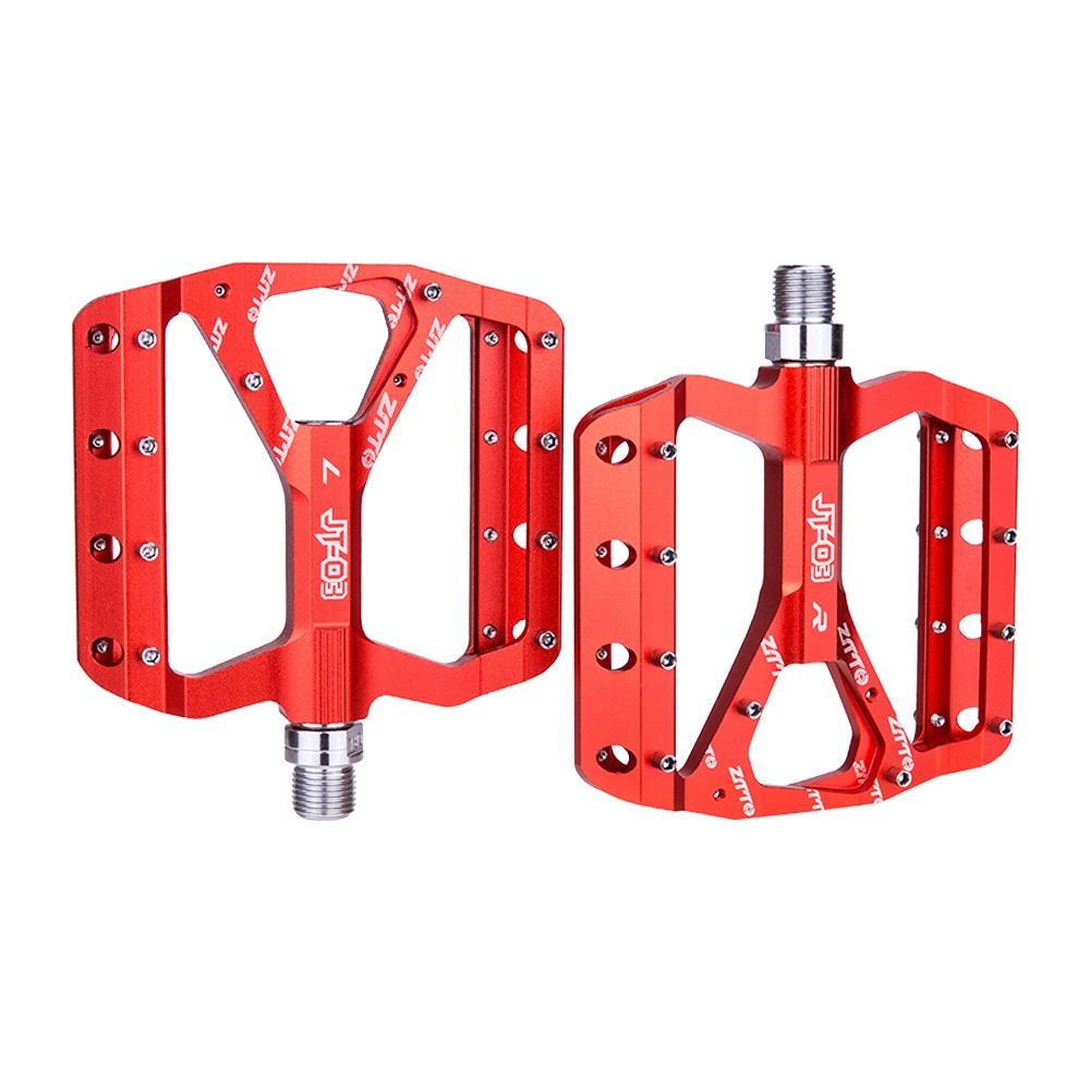 Aluminum Alloy Flat Bike Pedals Anti-slip Ultralight Bicycle Pedal Quick Release Pedal MTB Wide Platform Pedales Bicicleta Part: Red