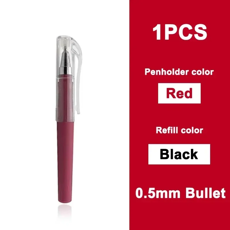 Stylo de poche court, Mini stylo Gel Portable, petit stylo de Signature à séchage rapide pour petits étudiants, 1 pièce: Rouge