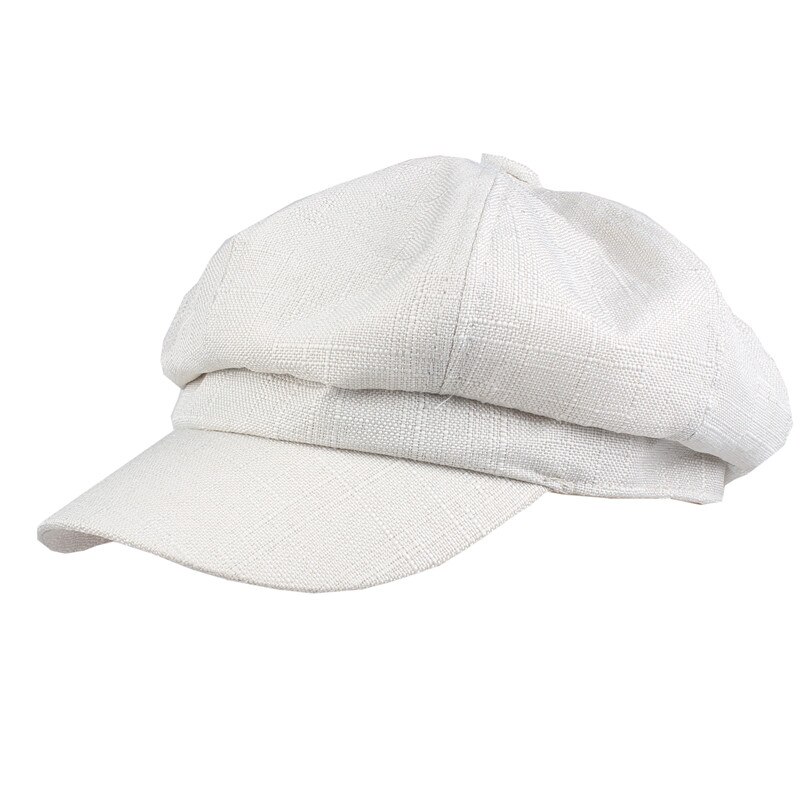 Xthree solid cotton lined Newsboy Caps for Women Spring Summer Hats Felt Cap Winter Ladies Beret Cap: Beige