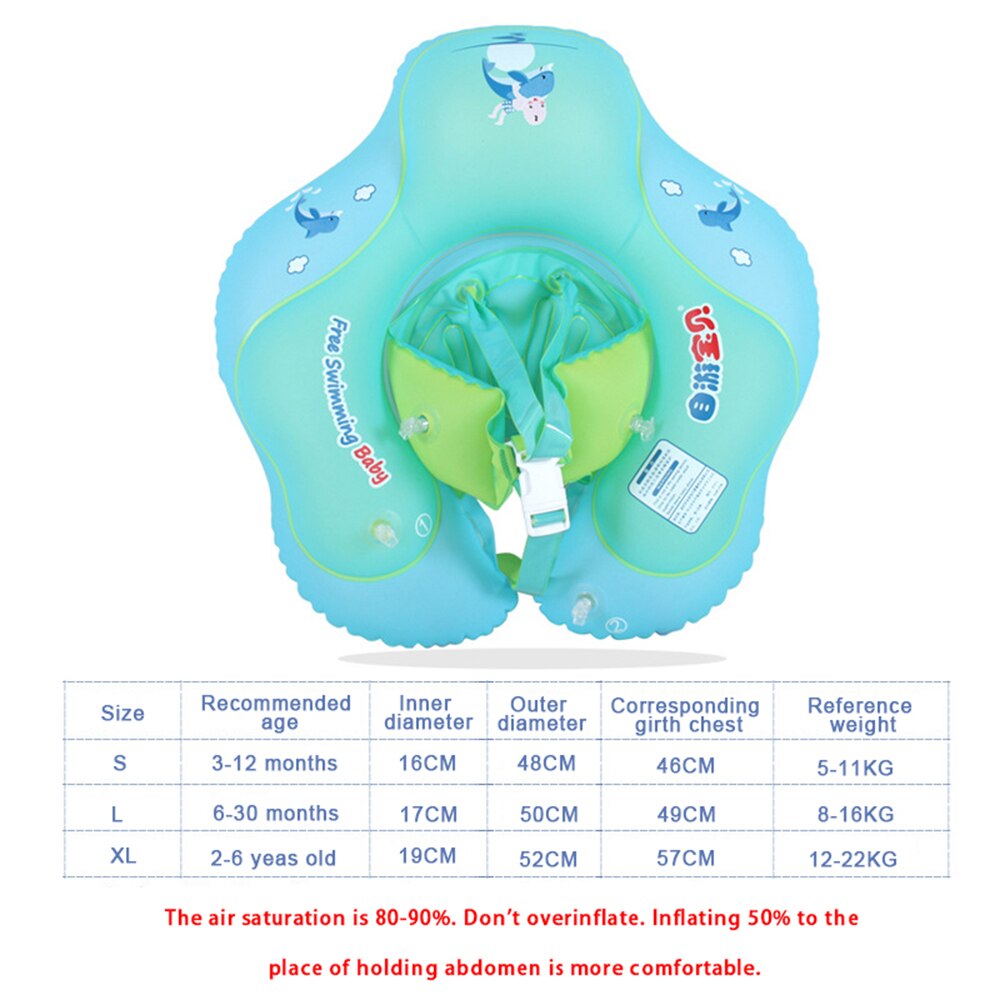 828 Baby Swimming Ring Inflatable Infant Armpit Floating Kids Swim Pool Accessories Circle Bathing Double Raft Rings Toy