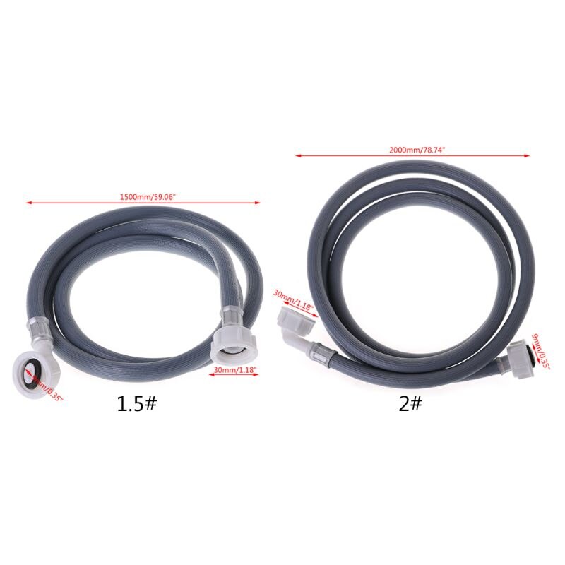 Washing Machine Dishwasher Inlet Pipe Water Feed Fill Hose Inlet Tube with 90 Degree Bend Water Inlet Pipe