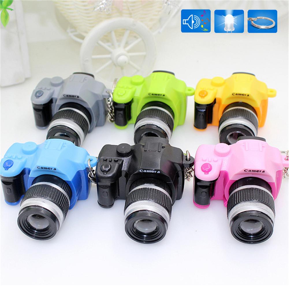 Llaveros de estilo de cámara LED SLR Retro para niños,