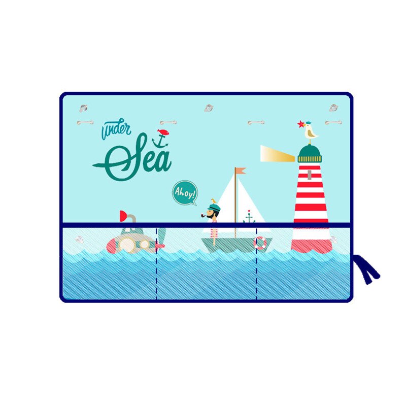 Cartoon patroon auto auto achter zijruit zonnescherm gordijn kind kinderen zonnebrandcrème hoes uv-bescherming met opbergnet: F