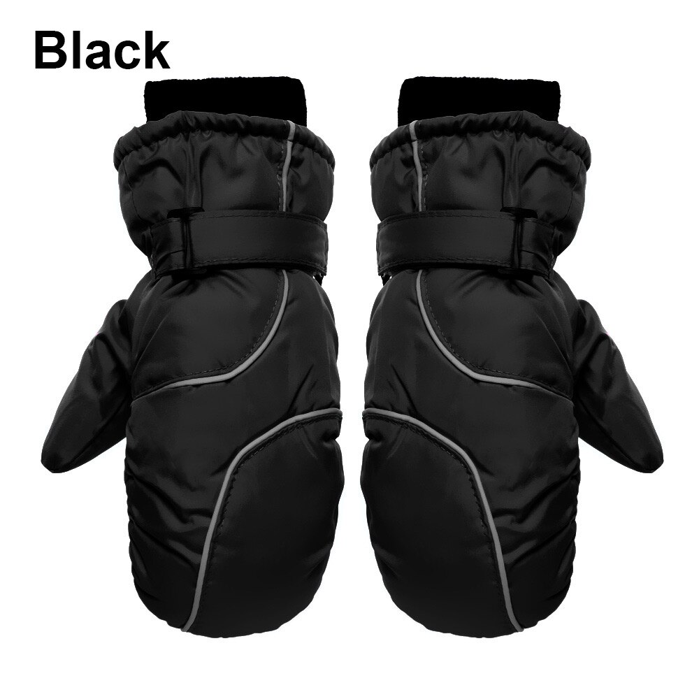 1Pair Children Kids Winter Warm Gloves Boy Girls Outdoor RidingSki Snowboard Windproof Waterproof Thicken Warm Mitten