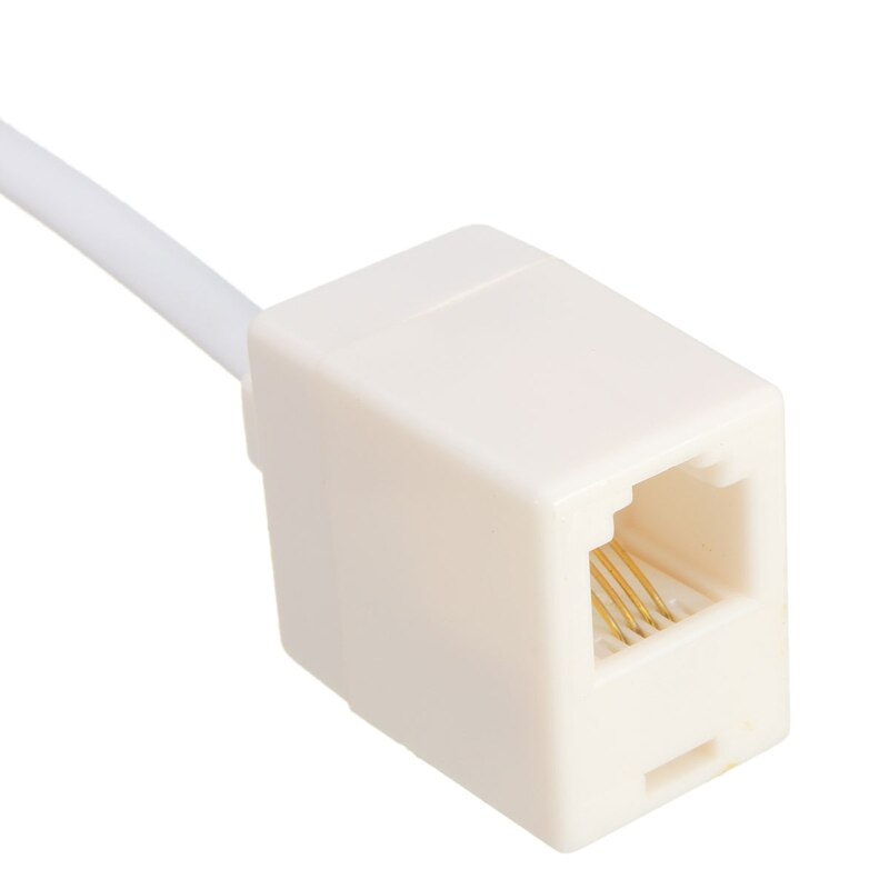 Laagste Prijs RJ11 6P4C Vrouwelijke Naar Ethernet RJ45 8P8C Man F/M Adapter Converter Kabel Wit