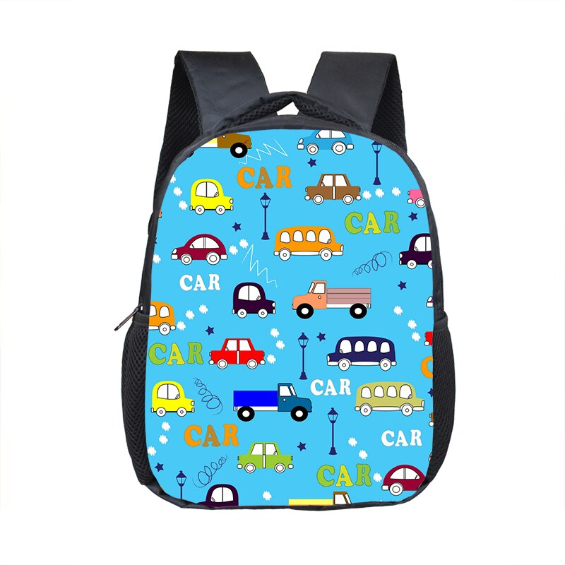 Sac à dos de dessin animé pour enfants, voiture, camion, Bus, école maternelle, Kawaii,: 12saiche23cw