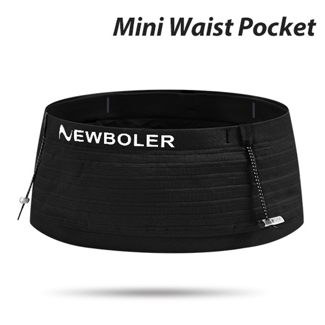 NEWBOLER Elastische Sport-Hüfttasche, leicht, zum Laufen, Rennnummerngürtel für Triathlon, Marathon, Radfahren, Bergsteigen: L / weiße farbe
