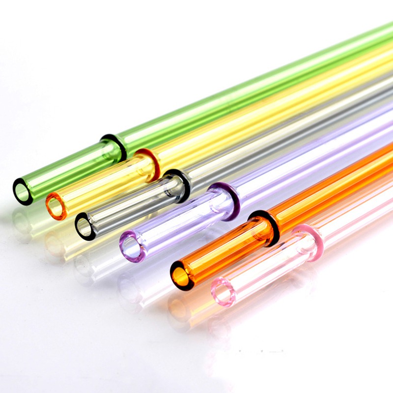 Reusable Glass Straws Eco-Friendly Straws for Smoothies Cocktails Milkshakes Kitchen Bar Party Drinking Straws Accessories