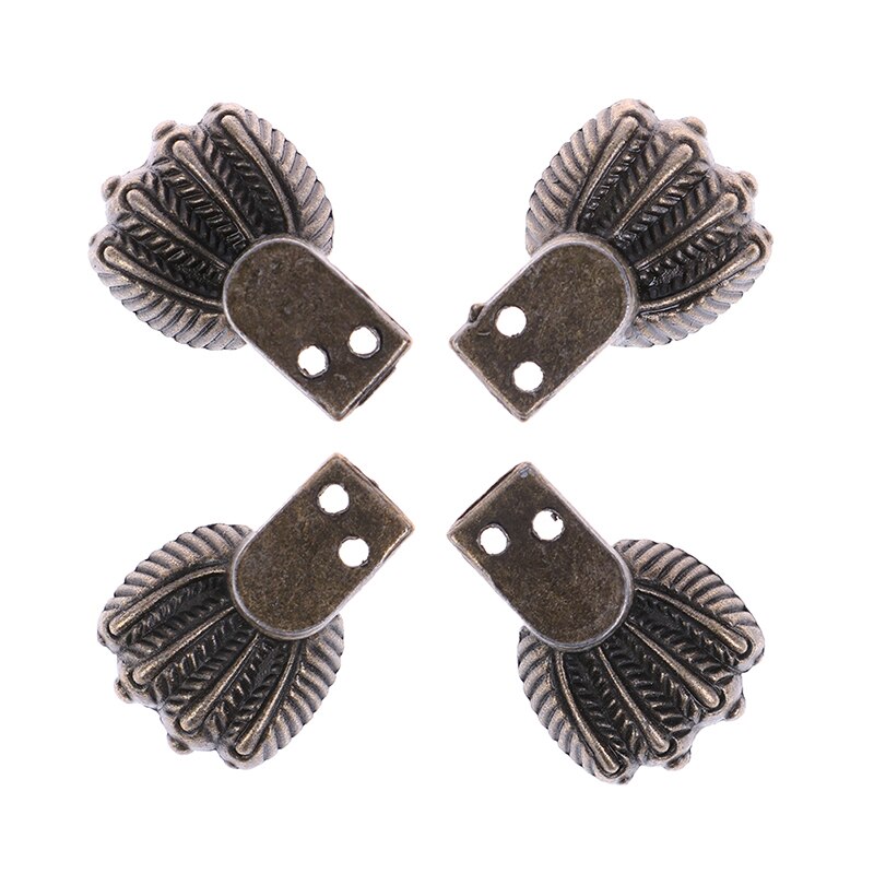 4pcs/pack With Screw Desk Furniture Leg Closet Dresser Claw Shape Zinc Alloy Support Decor Corner Protector Hardware Wardrobe