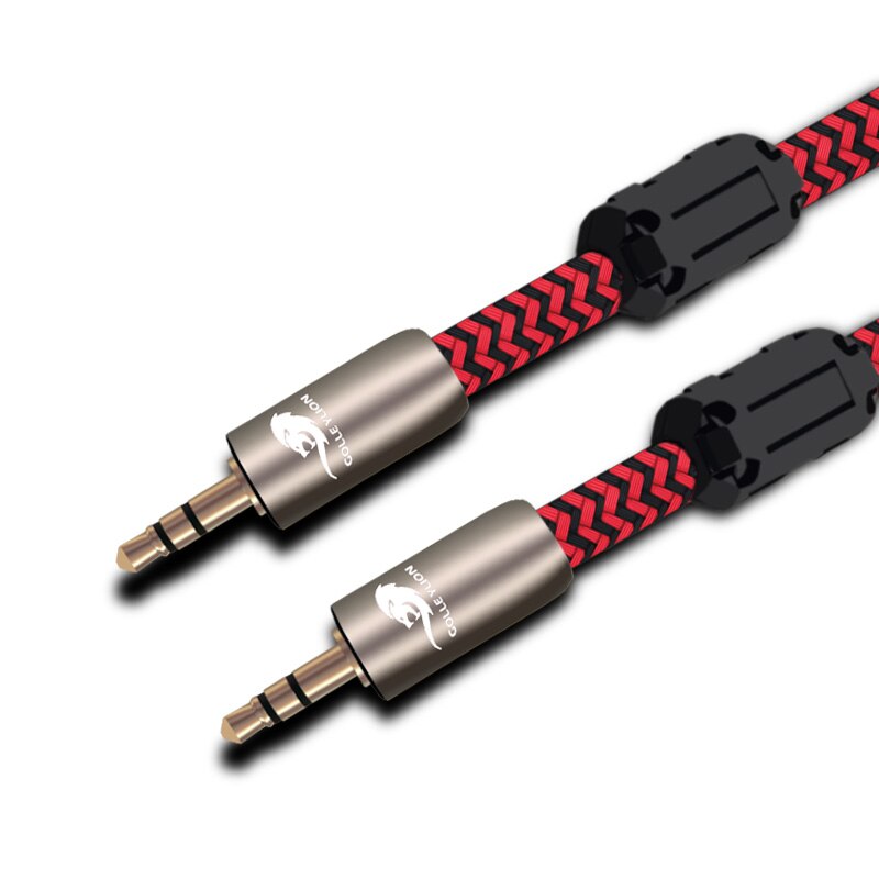 Audiophile 3.5mm Mini Jack AUX Cable for AMP PC Mobile Headphone Car 3.5 Male to Male Shielding OFC Audio Cable 1M 3M 5M 10M: Red / 15m