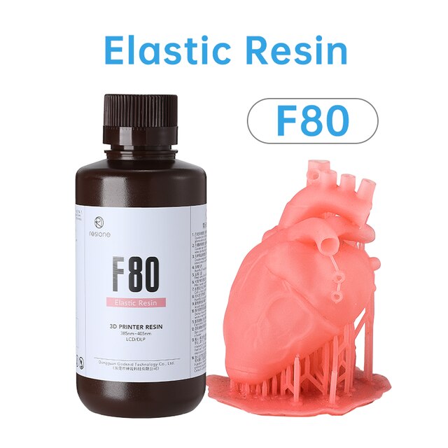 Resione 500g abs kuten kova, joustava hammaslääketieteen läpinäkyvä uv-hartsi 3d elegoo anycubic resiinille 3d fotonihartsi