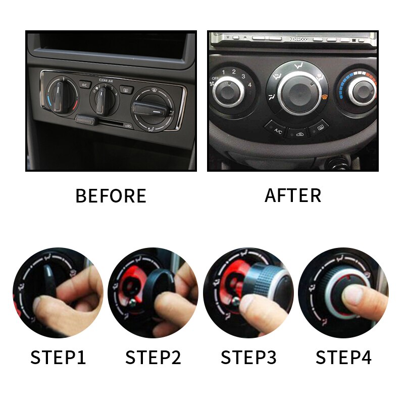 3pcs/set ac knob Car air conditioning knob For Mitsubishi triton air conditioning heat control switch knob car accessories