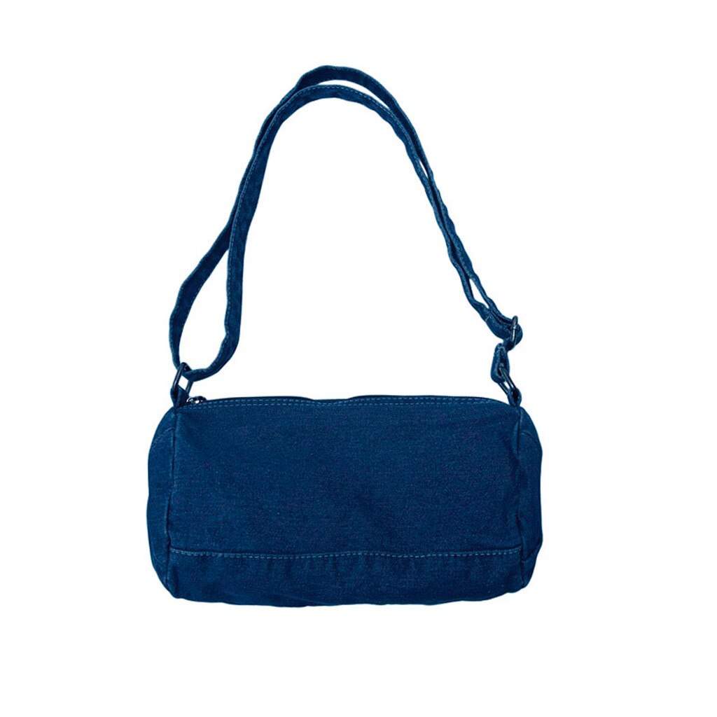 Frauen Handtaschen Messenger Leinwand Modische Denim Jean Kunst Einkaufen Mummy Schulter Messenger Blues Umhängetasche Totes #20: Dark Blue